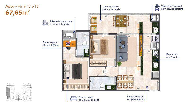 Apartamento à venda com 2 quartos, 40m² - Foto 8