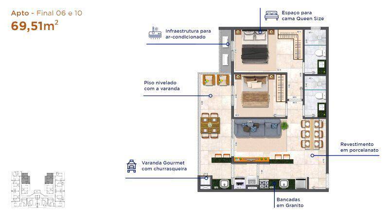 Apartamento à venda com 2 quartos, 40m² - Foto 11